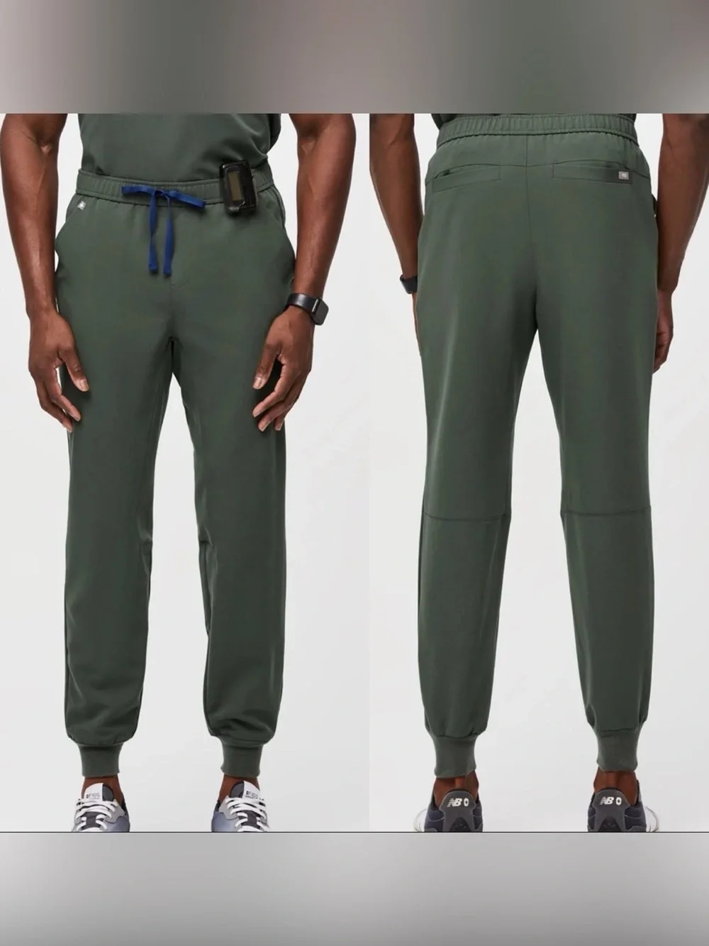 FIGS Men’s Tansen Jogger Scrub Pants Medium Moss Green Technical Collection